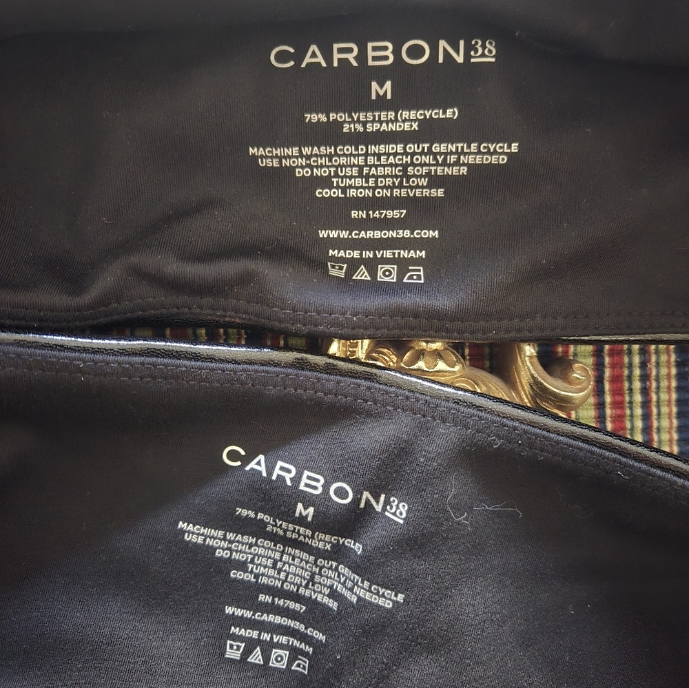 NWOT Carbon38 Patent Latex Style Workout Set - Picture 12 of 12